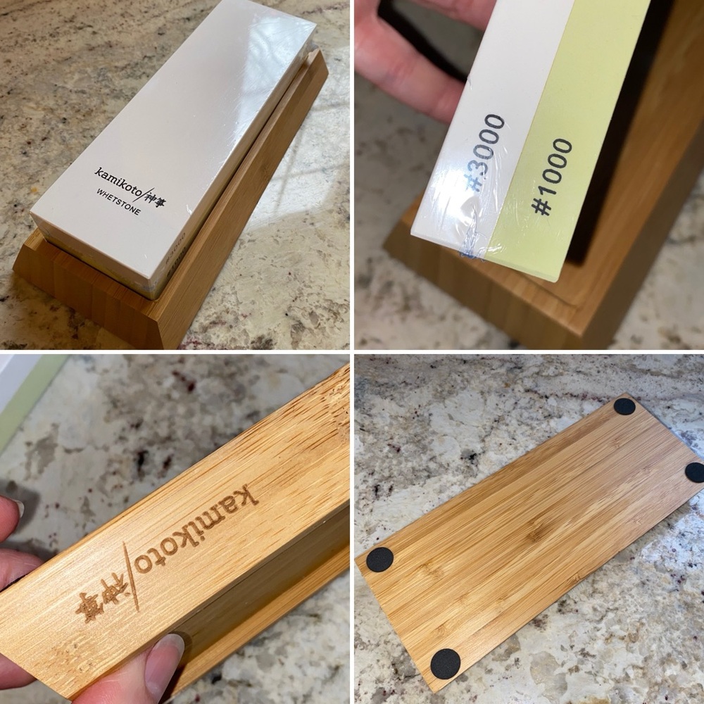 New $210 KAMIKOTO Toishi Knife Sharpening Whetstone 1000/3000 NWT